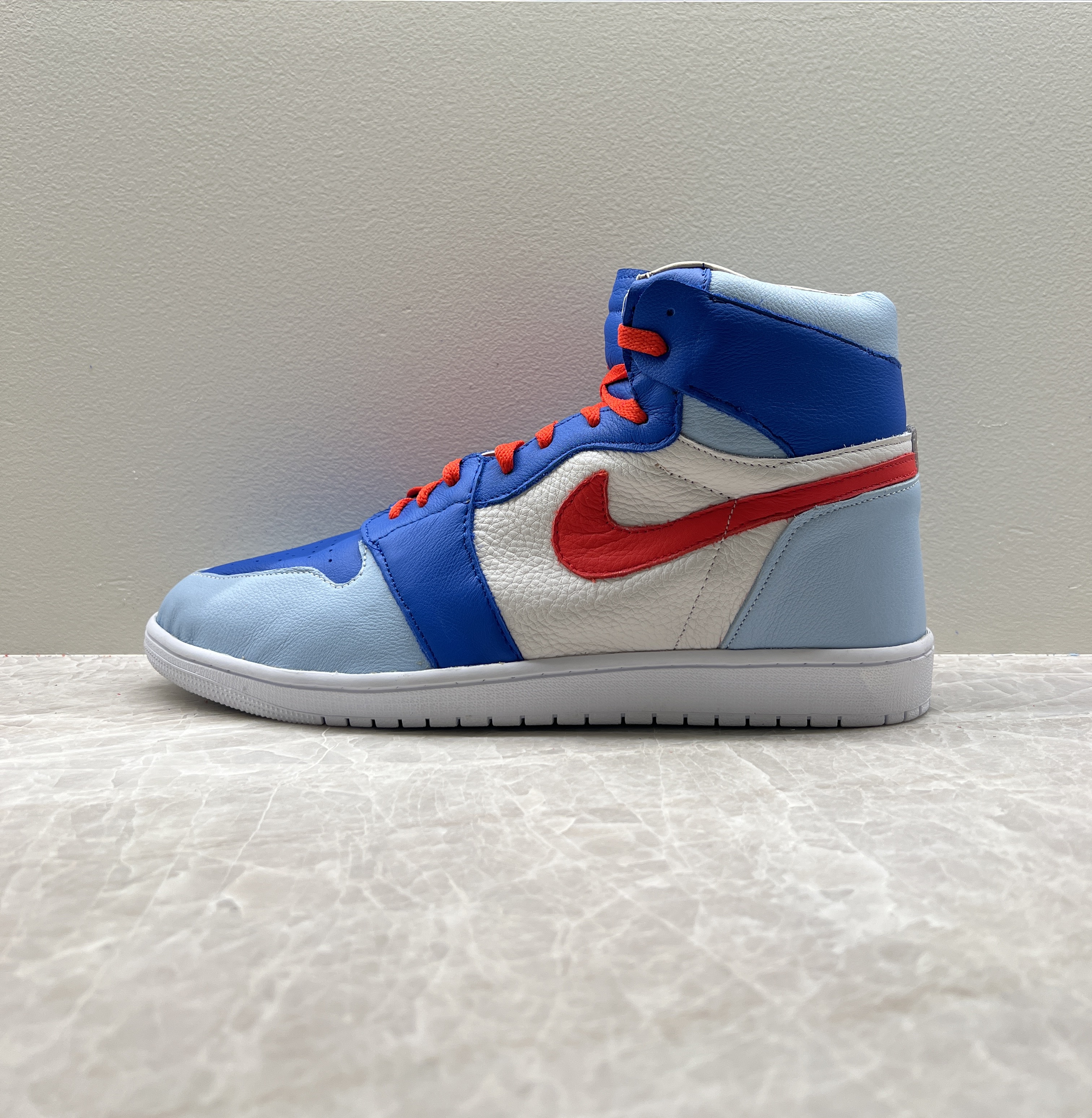 Completed Custom Air Jordan (Blue/Red)