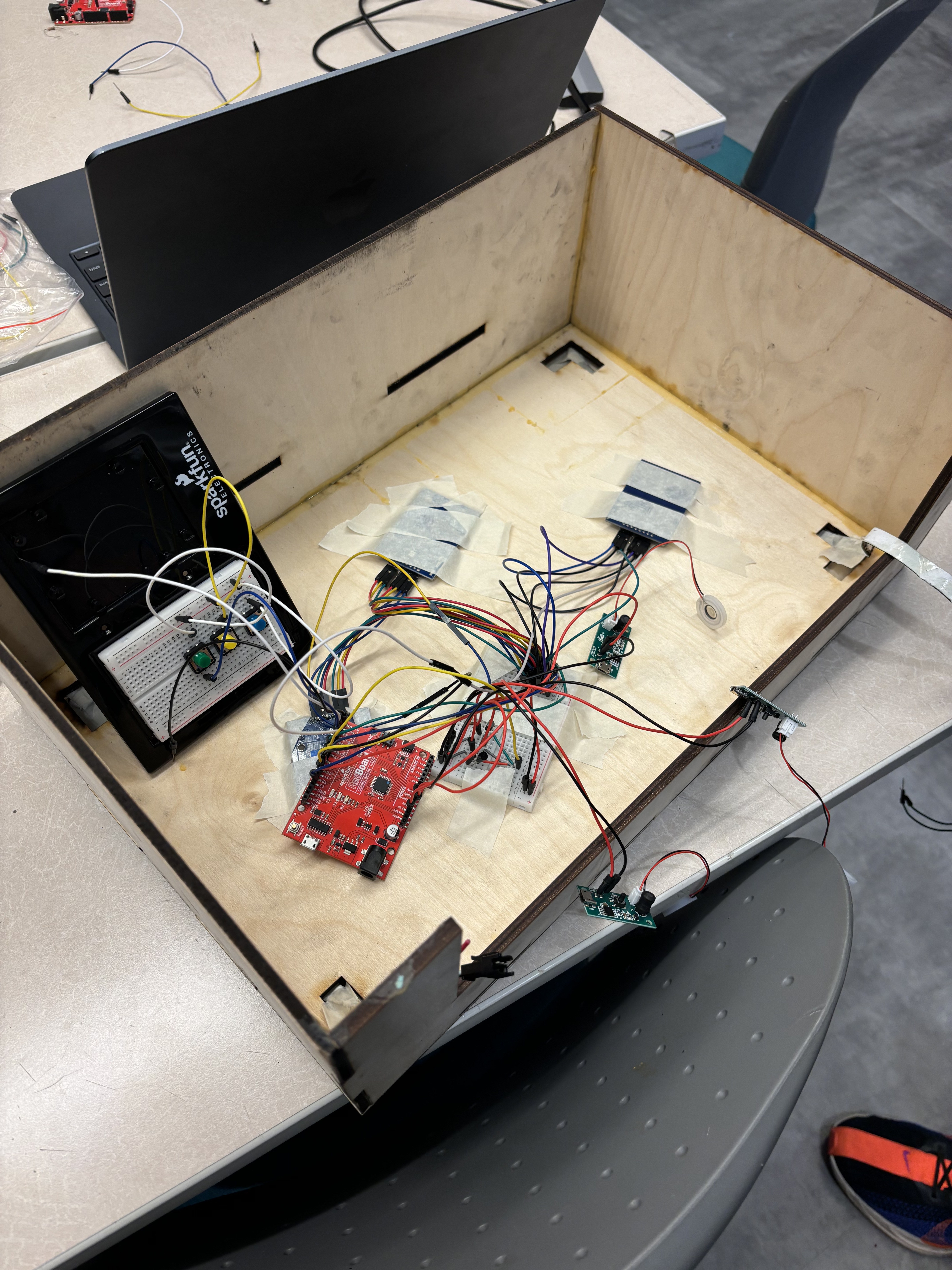 Internal View of Exhibit Wiring and Components